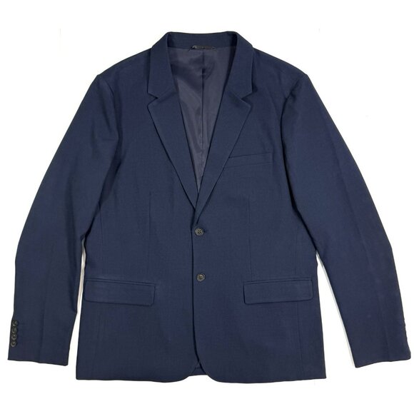 Bluffworks Mens Presidio Travel Blazer Size 46L Long Classic Fit Navy Polyester - Picture 1 of 15